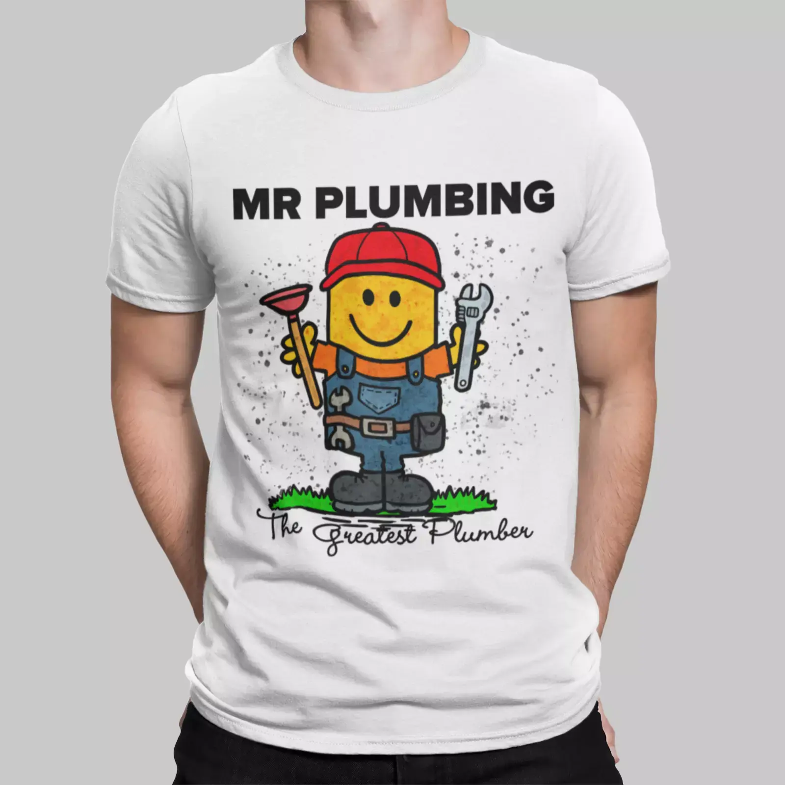 mr plumber plumbing tradesman pipes jobs trades funny gift birthday t shirt