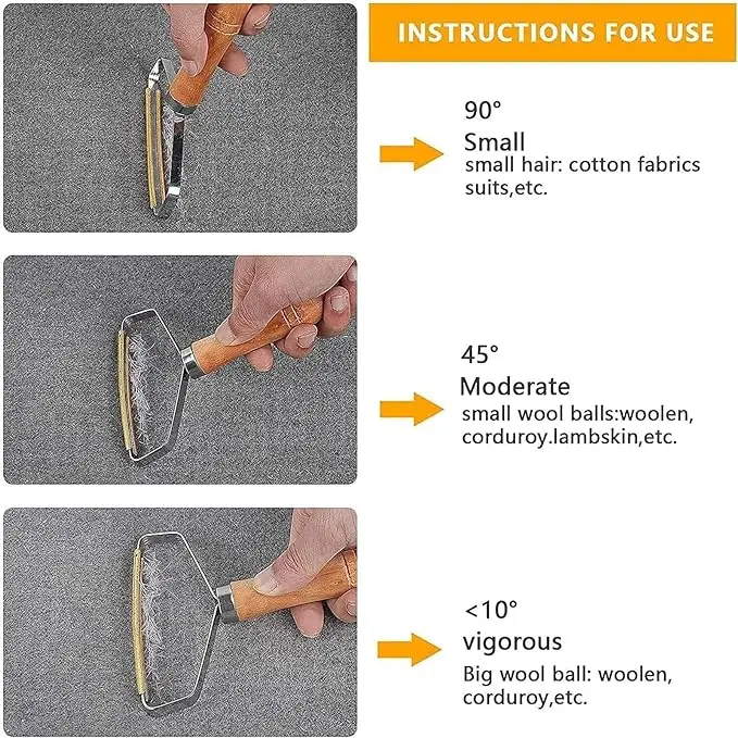 NTEK Portable Lint Roller Clothes Fuzz manual Brush | Lint Remover Carpet Scraper | travel brush for removing lint | Lint Cleaner Pro for Restores Blankets | Blankets, Sweater, Sofa Cleaner 4