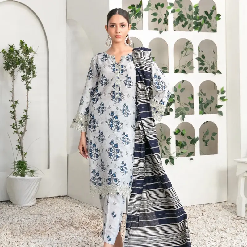 Tawakkal 3 Piece Embroidered Swiss Digital Print Analina