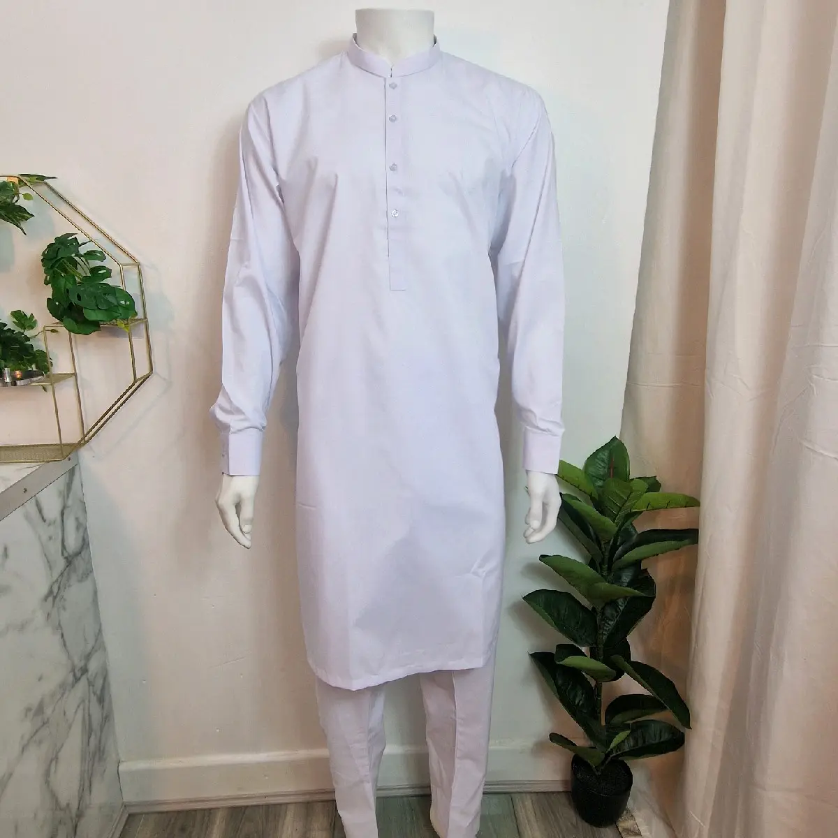 mens plain kameez with trouser and kameez with shalwar optional. cotton material