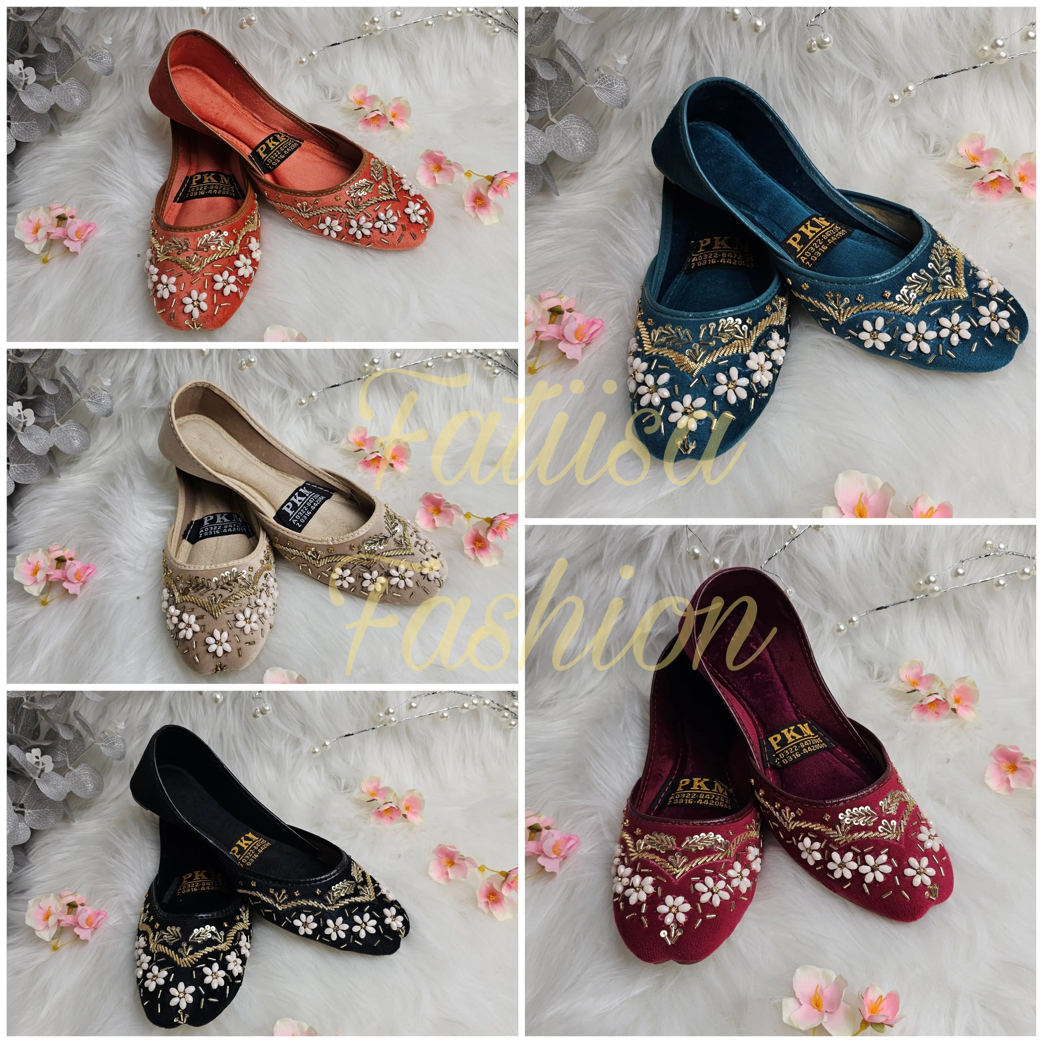 Fatiisa's Gorgeous Velvet Ladies Khussa Shoes for Special Occasions - Elegant and Comfortable Footwear for Women