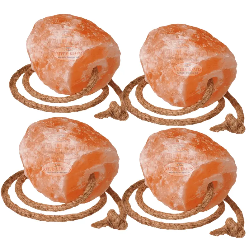 Natural Krafts Himalayan Rock Salt Lick Blocks - 4 Count (2-2.5 kg Each) for Enhanced Livestock Health and Vitality 0