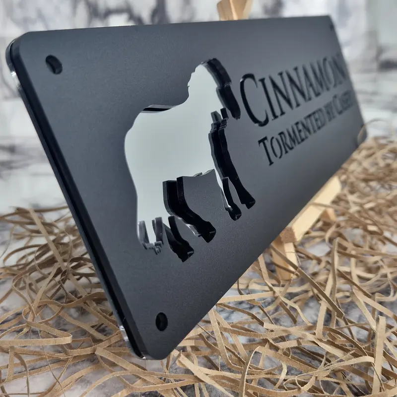 Black and Silver Mirror Horse Stable Name Sign Personalised just for you! 7