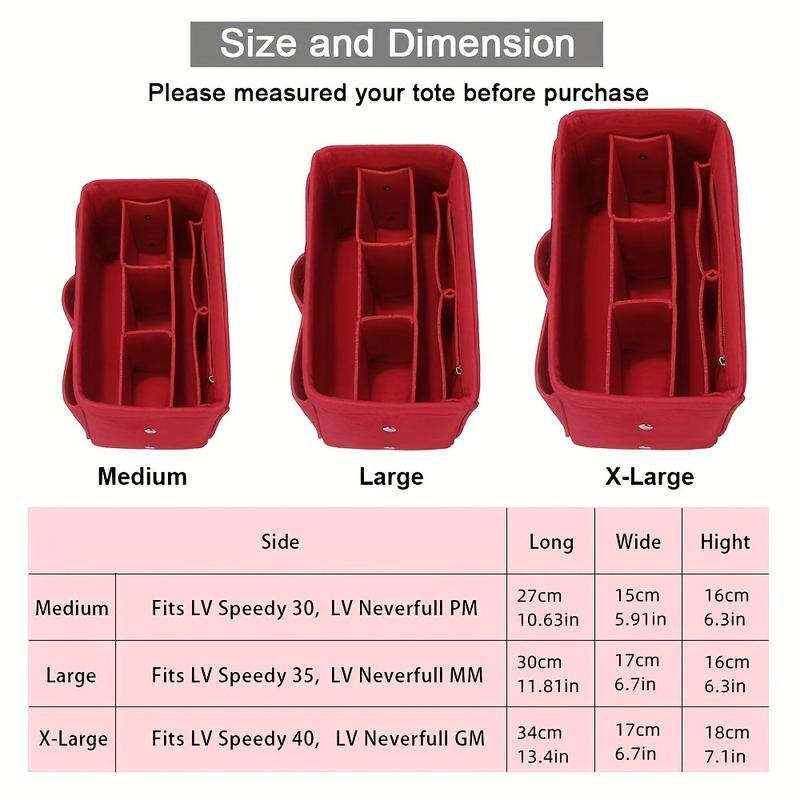 Product Introduction of Premium Foldable Felt Bag Organizer - Multi Pocket Insert for Effortless Storage - Portable Cosmetic Makeup Bag, Ideal for Handbags, Totes, and Purses - Durable, Stylish, and Space-Saving Solution 6