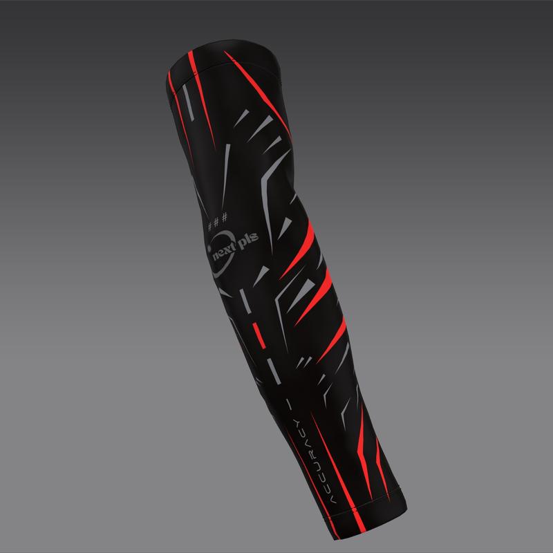 2pcs Black and Red Arm Sleeves for gaming, sports and fashion. Unisex Arm Sleeves with great slide for gaming. Compression Sleeves with UV protection perfect for all sports and gaming. Gaming Sleeves for easier glide. 2