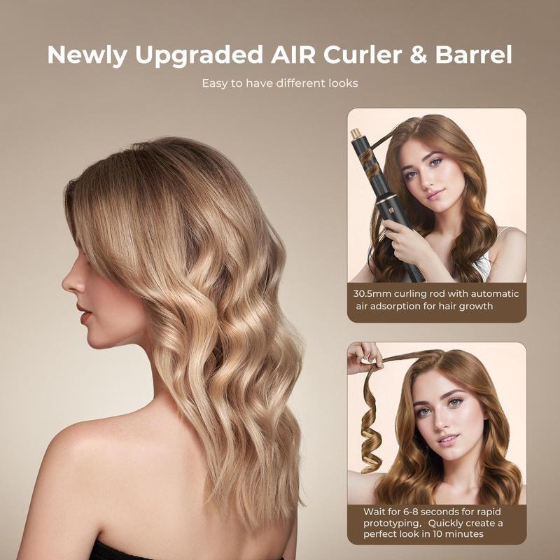 5 in 1 Multifunctional Hair Stylers, 1 Set Professional Hair Straight Curling Blow Dryer with Replacement Heads, Hair Styling Tool for Home & Salon Use, Hair Products 7