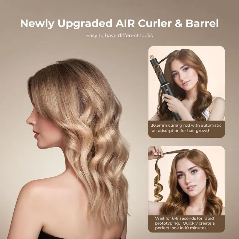 5 in 1 Multifunctional Hair Stylers, 1 Set Professional Hair Straight Curling Blow Dryer with Replacement Heads, Hair Styling Tool for Home & Salon Use, Hair Products 7