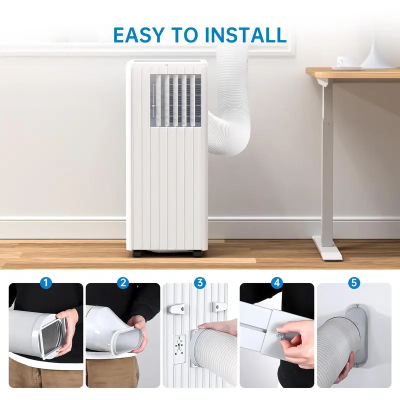 Portable Air Conditioner 9000BTUs 3 In1 Air Conditioner, Dehumidifier 42L/Day, Cooler, Fan with 2 Speeds,Digital Display 2