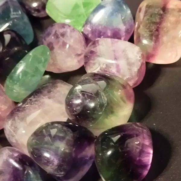 Quality Rainbow Fluorite Tumble Stones for Crystal Collectors and Enthusiasts