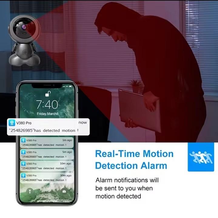 Product Introduction of WiFi IP Camera Wireless Indoor Robot with Two-Way Audio and Motion Detection for Baby Monitor and Robot Monitoring Security 13