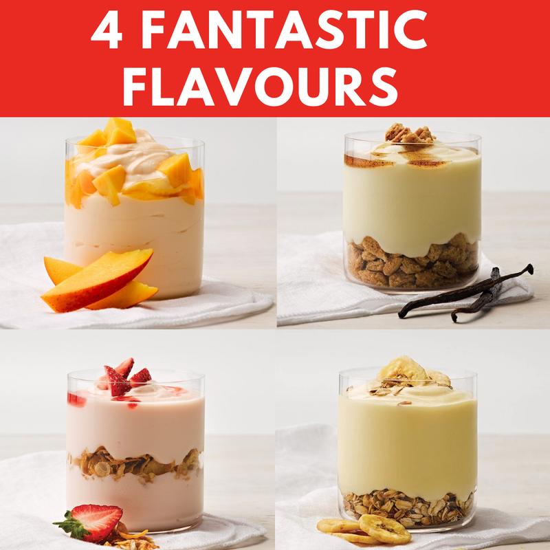 Product Introduction of EasiYo Yoghurt Maker Starter Pack Includes 4 Yoghurt Sachets Vanilla, Strawberry, Mango and Banana 5