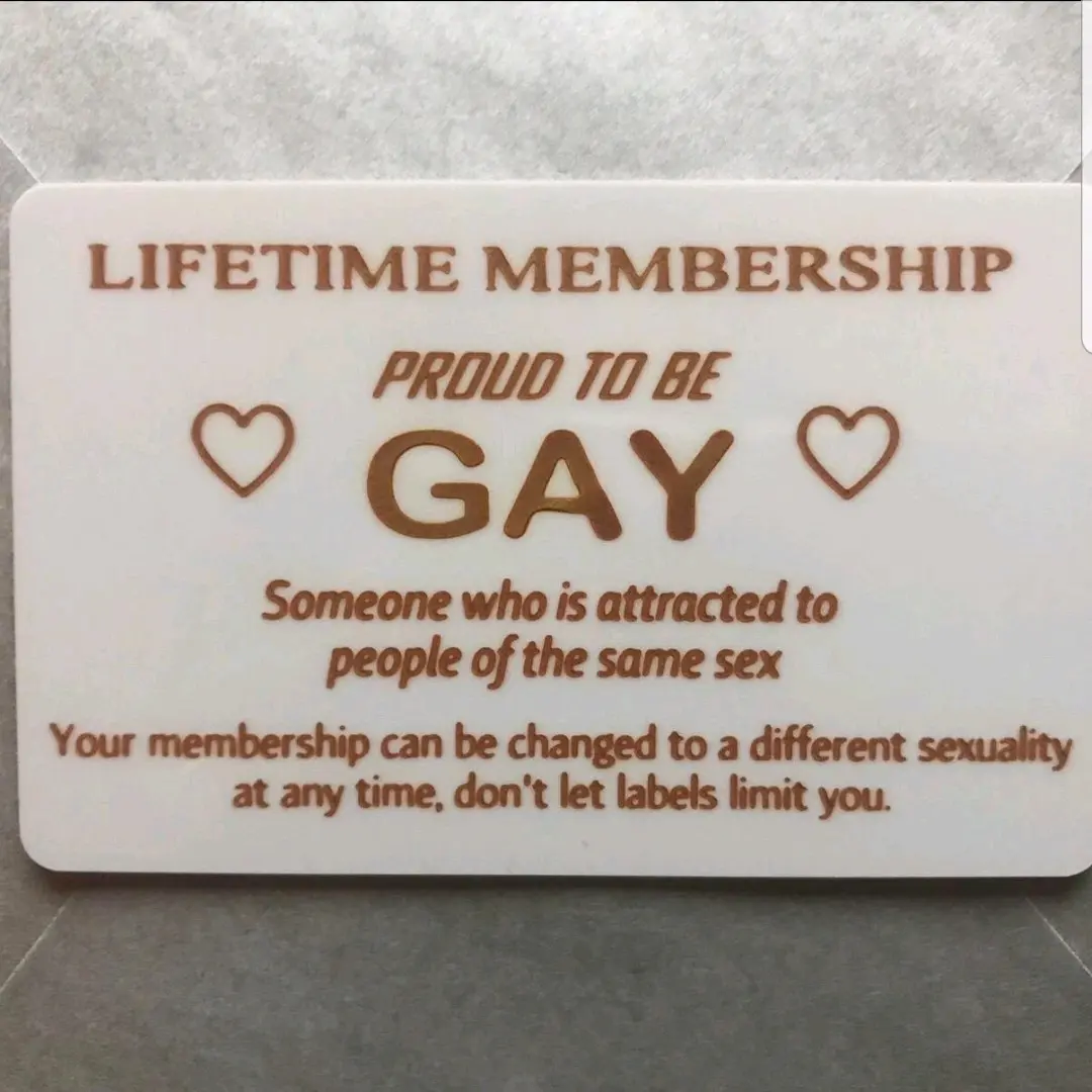 Gay Lifetime Membership PVC Card