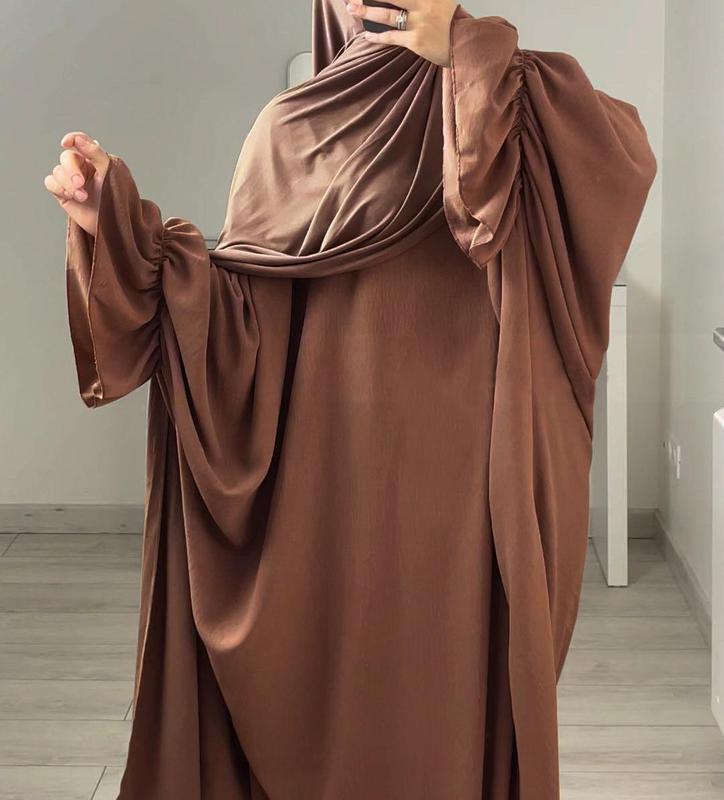 HASASERIES HS0996 1pcs Solid Color Abaya Dress regular sleeve casual dress  abaya abaya navy  blue elegant  abayas open  abaya abaya  women modesty  clothing embellished  abaya 2