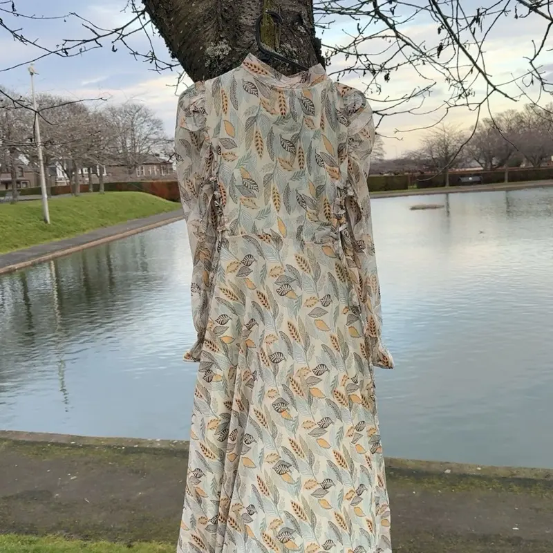 Balloon Sleeve Frock for Women - Perfect for Ramadan and Eid -  Dress  Comfort  Casual  Floral  Summer Womenswear