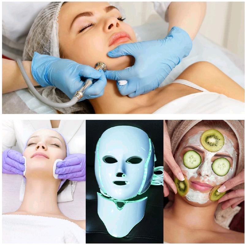 7 Colors Light LED Facial Mask with Neck Face Care Treatment Beauty Anti Acne Therapy Face Whitening Skin Rejuvenation Machine - Comfort tools clipper 3