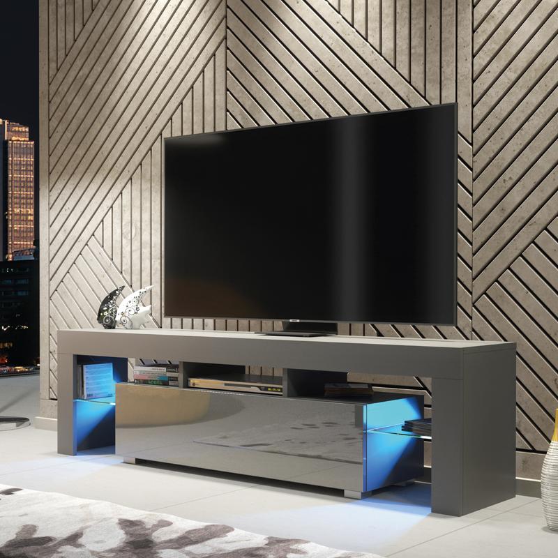 Aria TV Unit 160cm with High Gloss Doors and LED Lighting - Creative Furniture 6