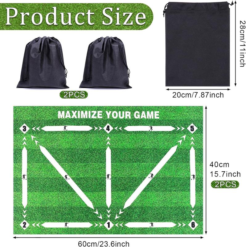 2 PCS Football Training Mat, 40 x 60cm Soccer Training Mat, Non Slip Soccer Skills Training Mat, Non-Slip Shock Dribble Silent Soccer Sports Mat, Football Training Mat for Indoor Football Training 1
