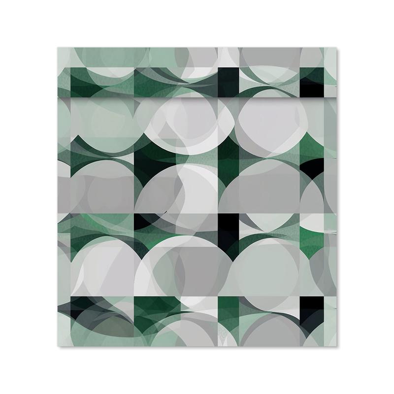 Geometric Grey Green Kitchen Splashback 4