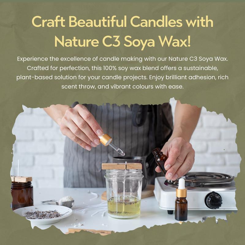 Freshskin | Nature C3 Soya Wax 1KG (1000g) - C-3 Soy Wax Flakes - Candle Wax 4
