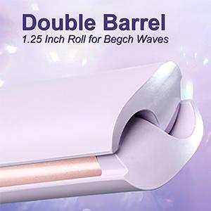 【2025NEW】32mm French Wave Curling Iron, Egg-Roll Hairstyle Water Ripple V-Shaped, 4 Gears Temperature Fast Heating Ceramic Barrel, 32mm Mermaid Wave Wand for Long or Short Hair, Easter 4