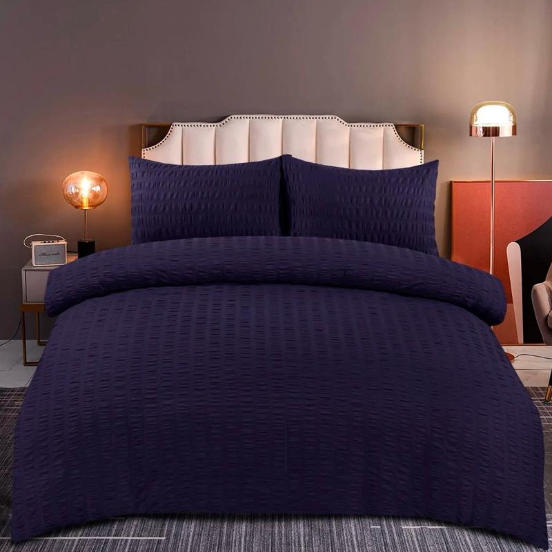 Northern Luxe Seersucker Duvet Cover Set with Pillowcases - Available in 13 Colours 7