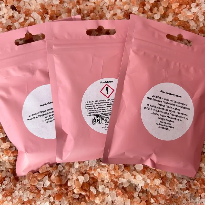 The pink one- Himalayan salt sizzlers 50g for oil/wax burners 1
