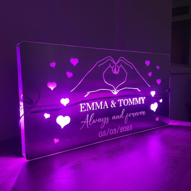 Personalised LED Valentines Mirror | Gift for Her | Gift for Him 6