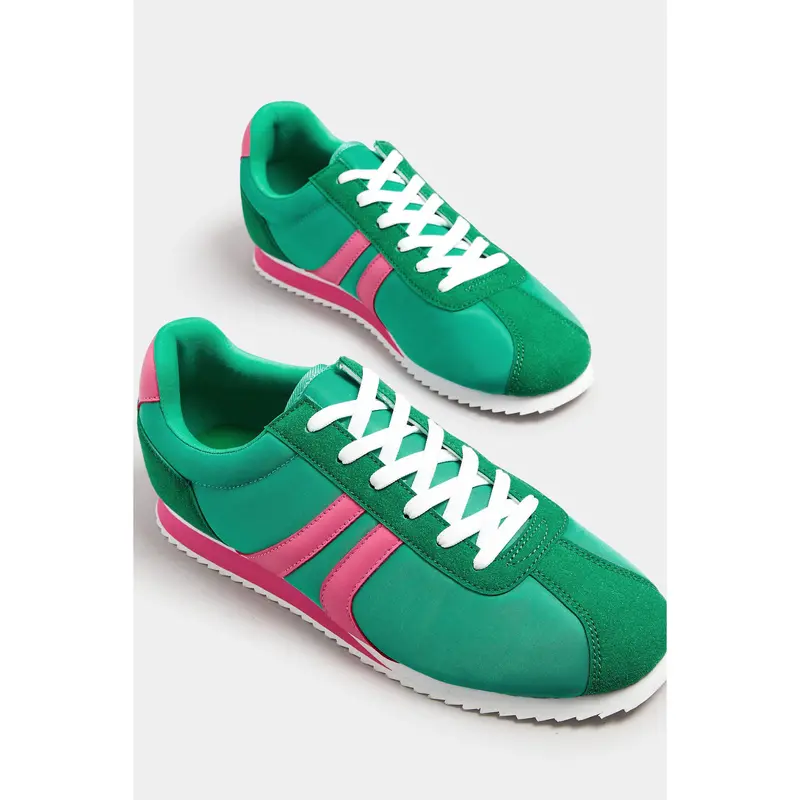 Green Side Stripe Trainers in Extra Wide EEE Fit 4