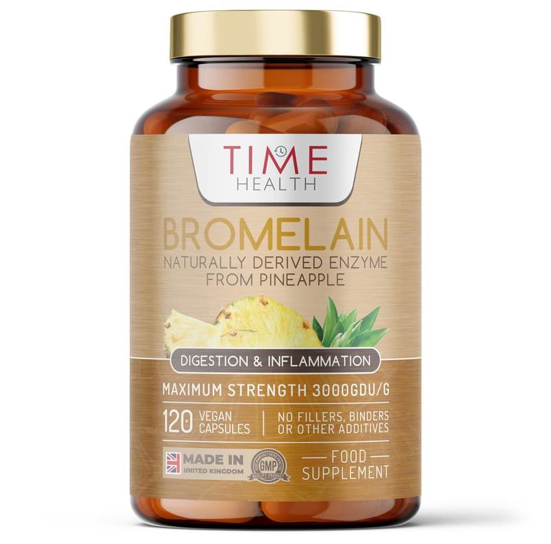 Bromelain -  Highly Dosed 500mg Capsules - Naturally Derived from Pineapple - UK Made - Zero Additives - 120 Vegan Capsules Supplement 0