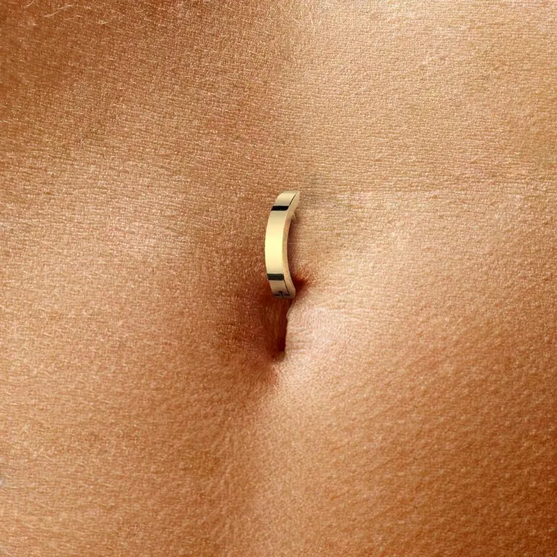 BELLY RING HOOP - SURGICAL STEEL CLICKER HOOP 5