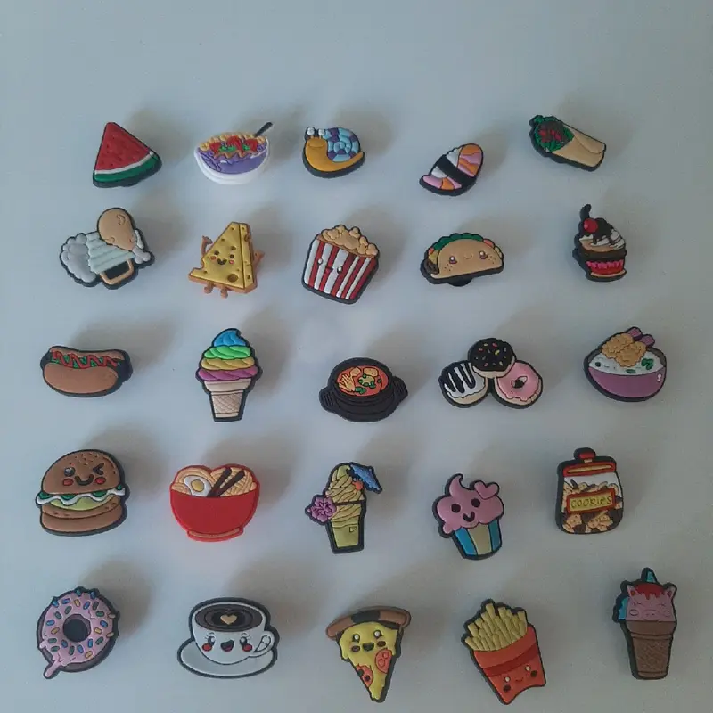 Food Themed croc charms shoe decoration accessories jibbitz shoe charms choose design 1