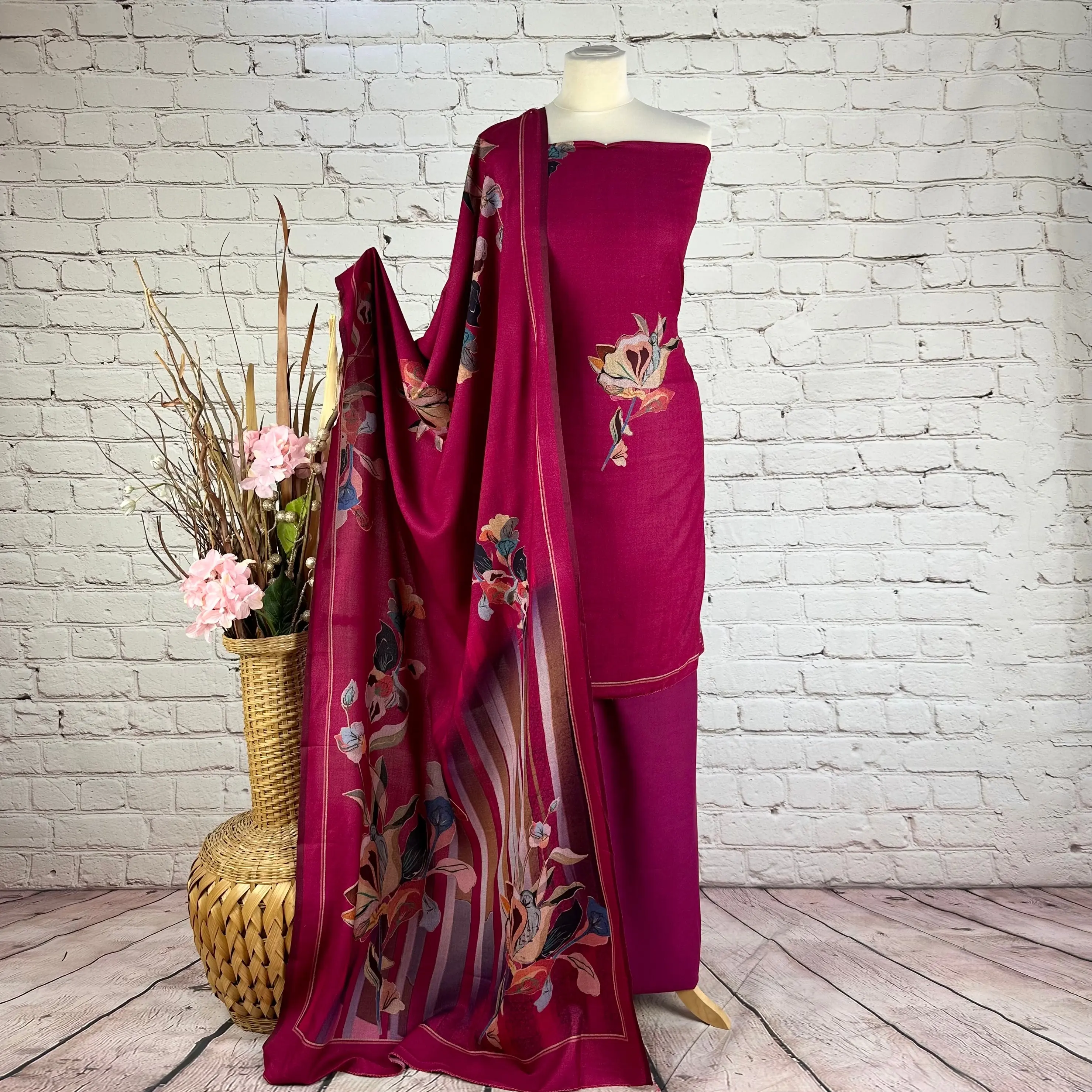 Digital Floral Garam Suit