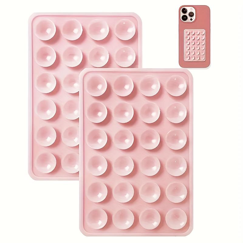 2Pcs 24-Independent-Suction-Cups Silicone Multi-Color Phone Stand with Adhesive Backing for All Smartphones 1