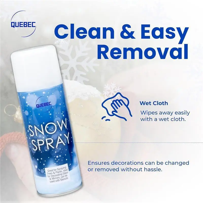 Quebec Artificial Snow Spray Set of 2 Cans – Ideal For Decorating Christmas Trees, Windows, Glasses, Wreaths Or Simply Having Fun With The Friends - Unleash Winter Magic In Any Season – (85 Ml Can) Tapestry Gifts Decorative Fruit 5