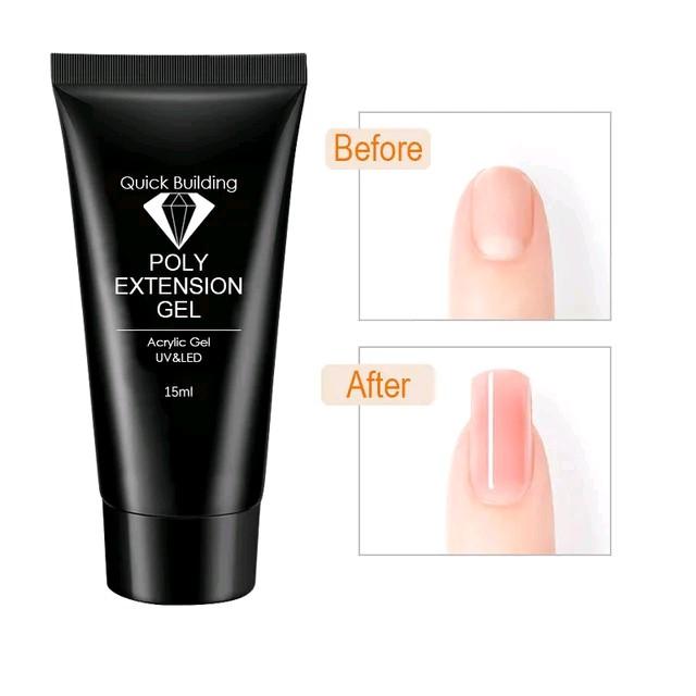 15pcs Gel Nail Polish UV Lamp Kit Poly Gel Nail Kit UV Builder Nail Gel Nail Art Nail Care Comfort Manicure French Color Brush Cutics 4
