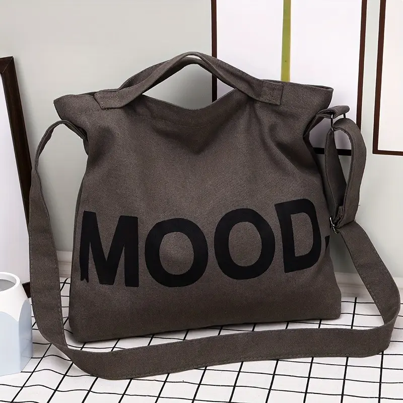 Large Capacity Multifunctional Tote Travel Messenger Bag Made of Canvas for Women, Suitable for Crossbody Use. 3