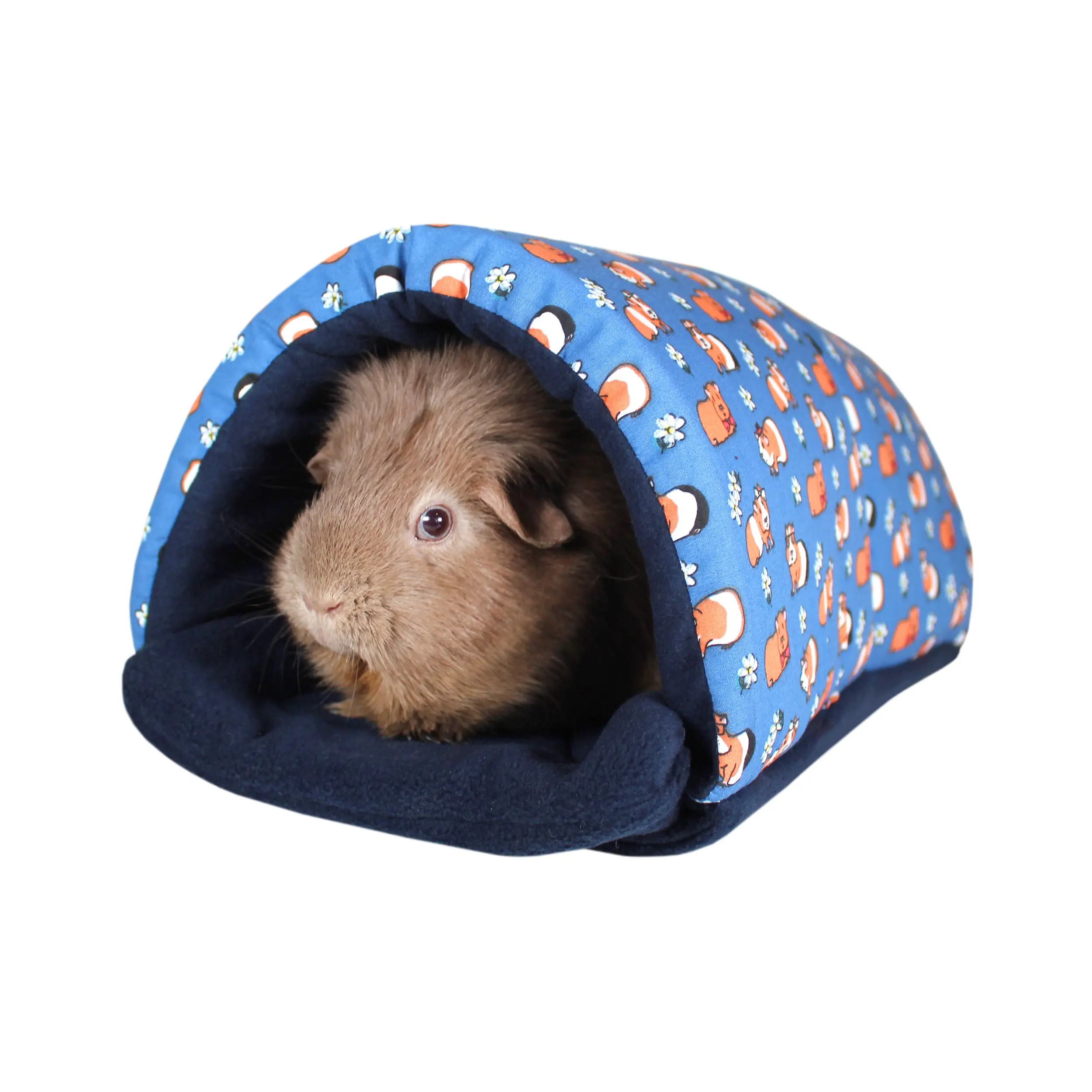Navy Blue Guinea Pig Pattern Snuggle Tunnel