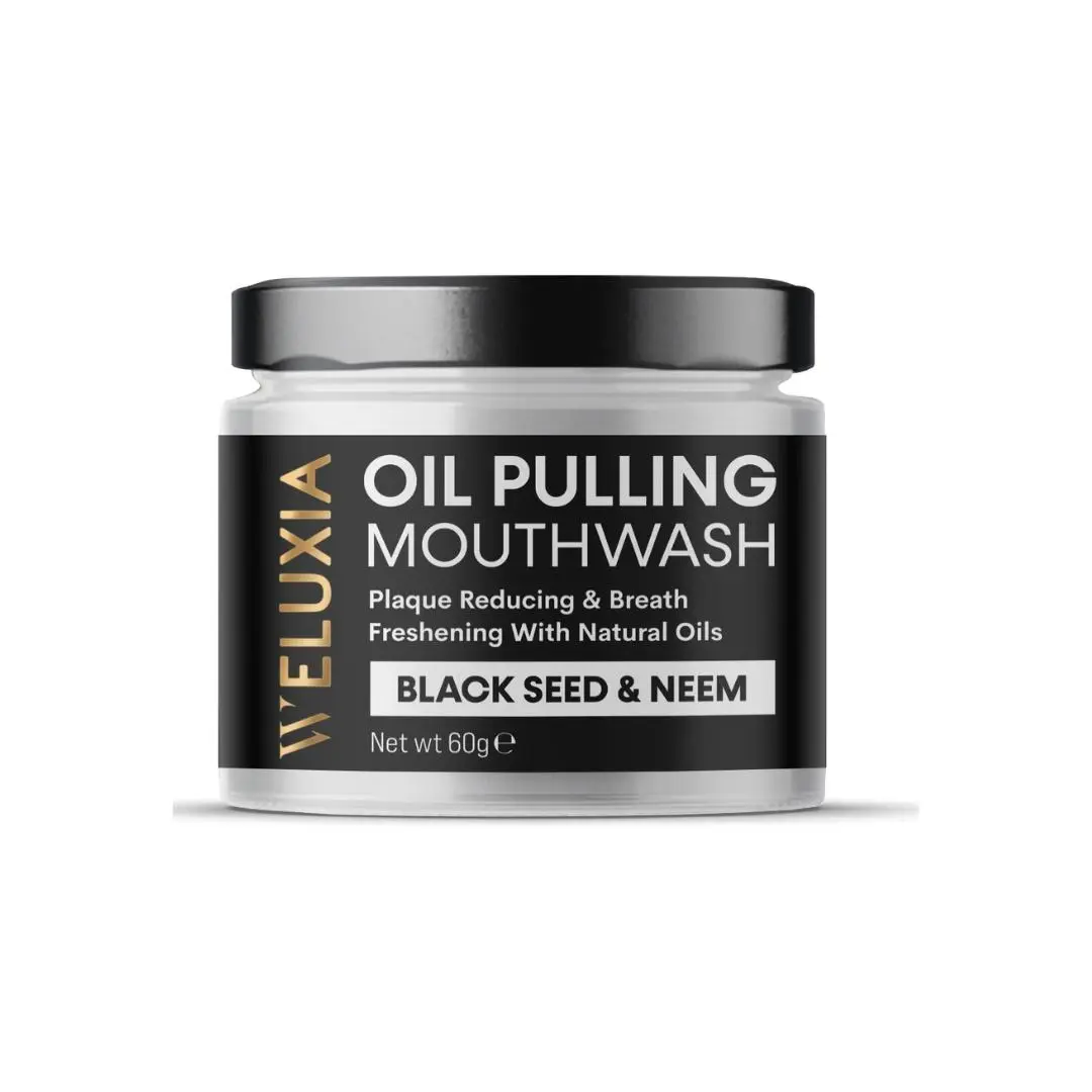 Weluxia-Oil Pulling Mouthwash -Black Seed & Neem  oil pulling oil  pulling