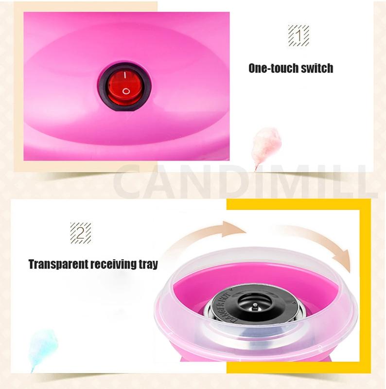 Electric Cotton Candy Machine Sugar Cotton Candy Maker Party DIY Portable Cotton Sugar Floss Marshmallow Machine Kids Gift 2