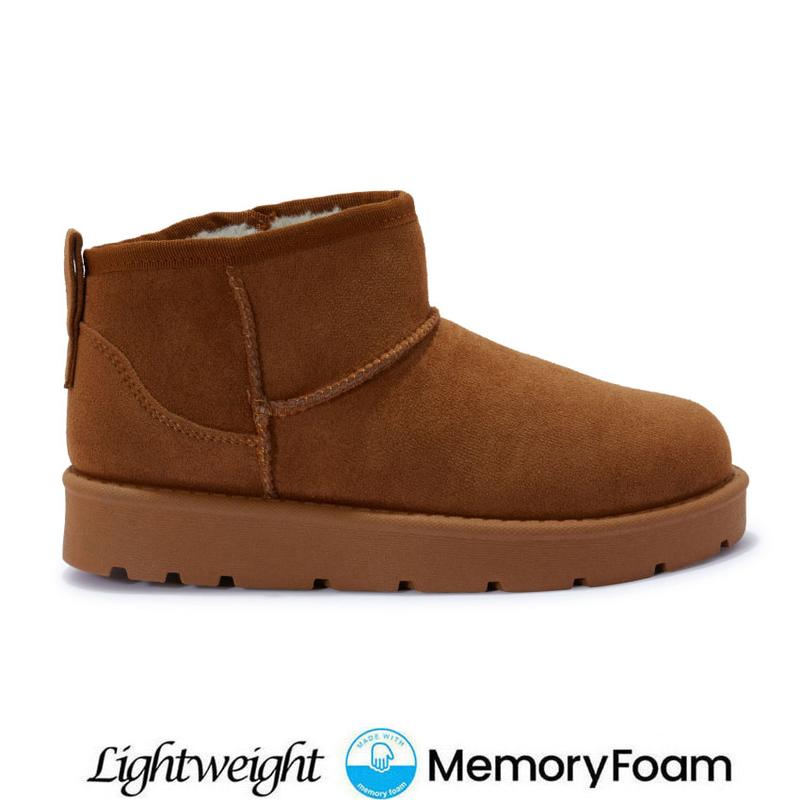 LADIES ANKLE PLATFORM BOOTS WOMEN WARM SNUGG COMFY FAUX FUR SLIP ON FASHION SHOE Girl Footwear Comfort Casual Lightweight Walking Shoes 4