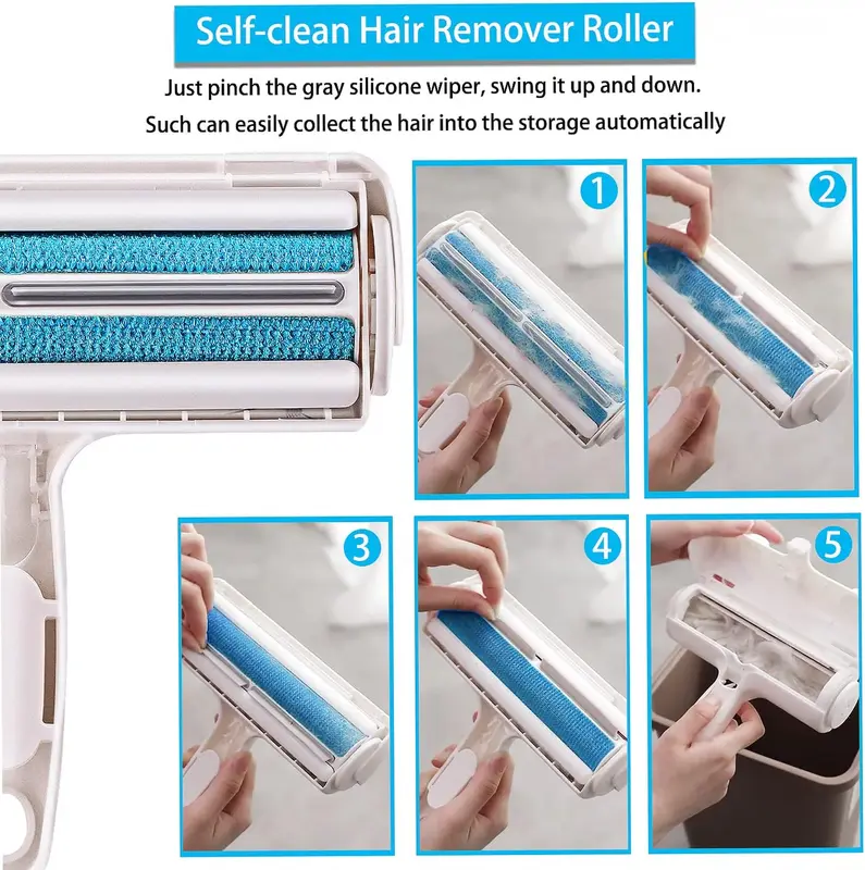 ACE2ACE Pet Hair Remover Roller, Reusable Animal Hair Removal Brush for Dogs and Cats, Easy to Clean Fixed Areas Pet Fur from Carpet, Furniture, Rugs, Stairs, bedding and Sofa 2