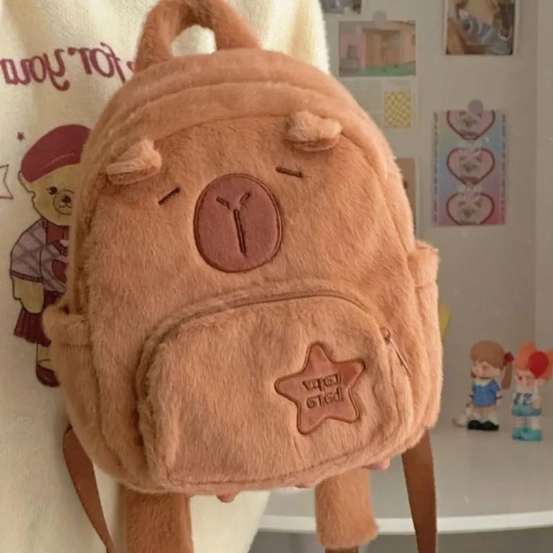 Product Introduction of Kawaii Capybara Plush Crossbody Backpack - Cute Tote 4
