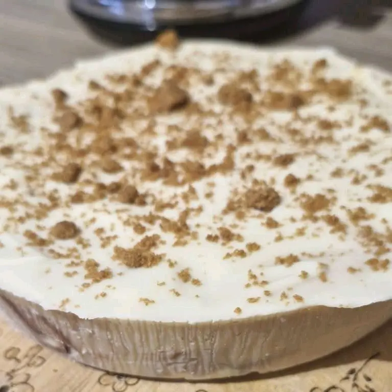 kinder,biscoff and milkybar fudge pie slice