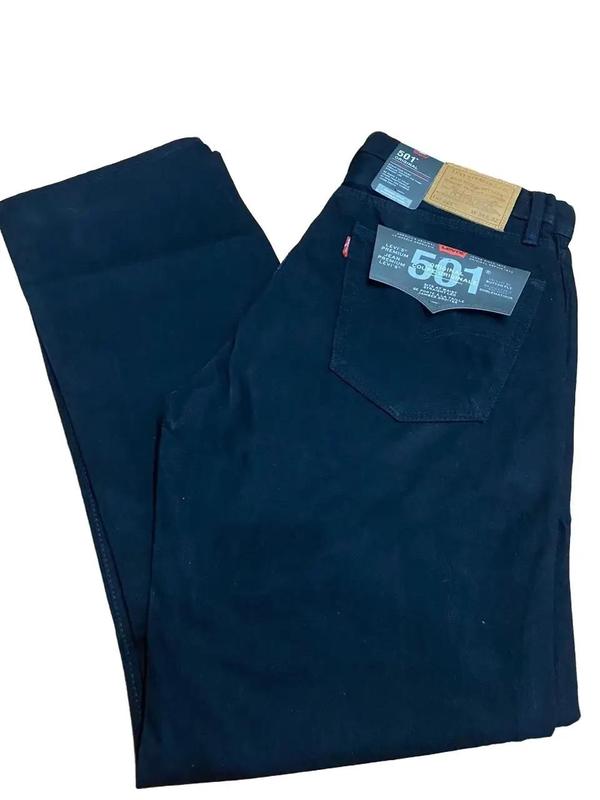 Men's Levis 501 Original Premium Black Jeans, Regular Fit Elegant Denim 2