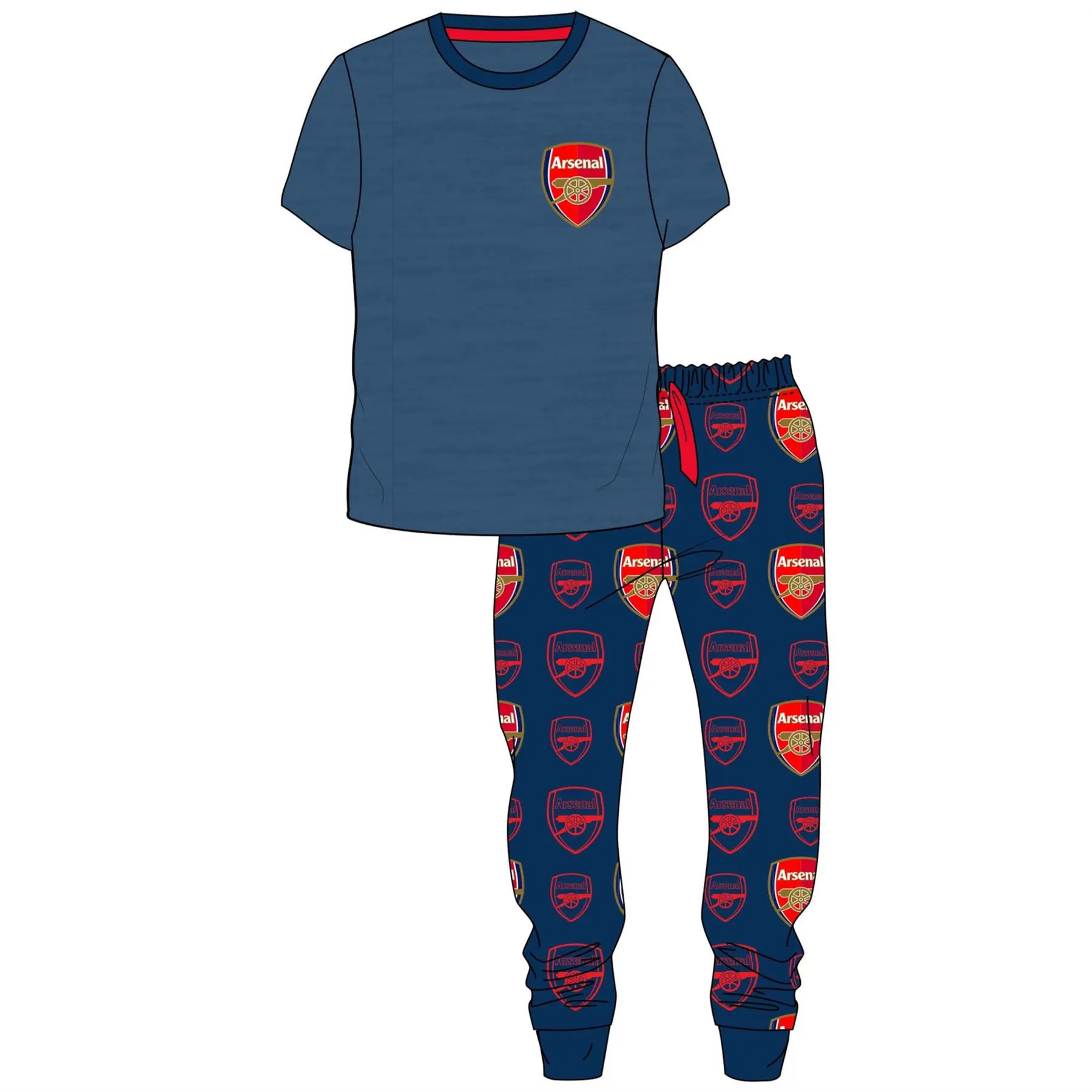 Kids Arsenal Football Club Pyjamas Boys/Girls Childrens Pyjama Set Age 2-12 Years