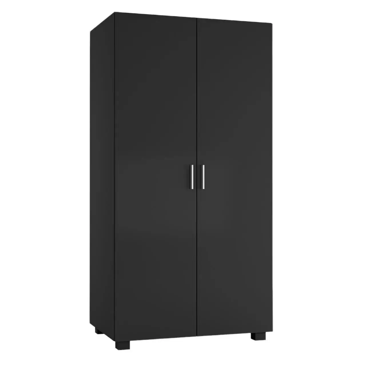 Kids Compact 2-Door Wardrobe with Clothing Rail
