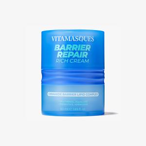 Vitamasques Barrier Repair Rich Cream | Hydrating Moisturizer with Ceramides & Prebiotics | Soothing, Anti-Aging Skincare for Dry, Sensitive Skin | Made in Korea, Vegan, Dermatologist Tested, Cruelty-Free