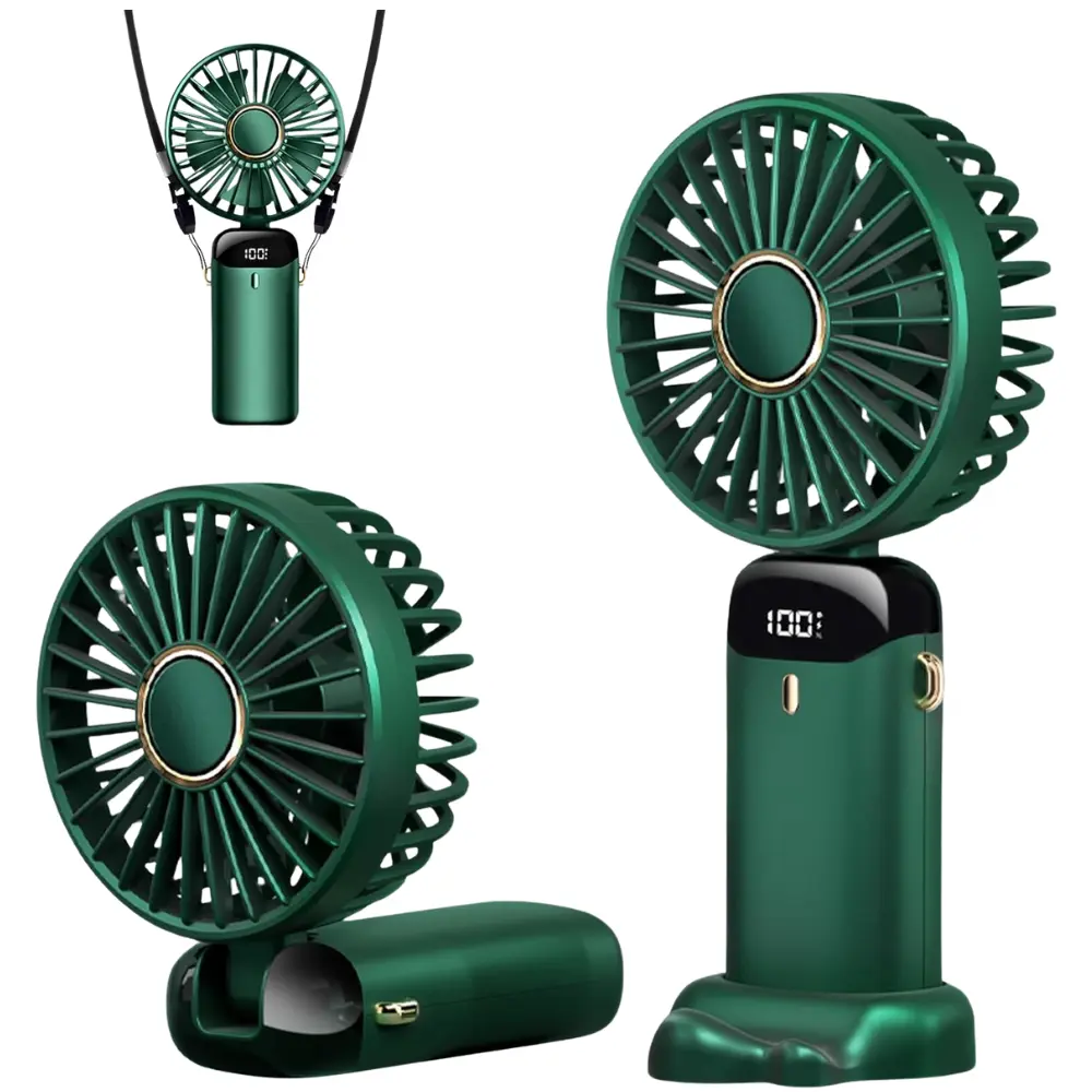Portable Handheld Fan, Small USB Fans, USB Charging Handheld Fan, Personal Mini Fan with Adjustable 5 Wind Speeds, Fan Air Cooler, Cooling Fan Portable with LED Power Display for Office