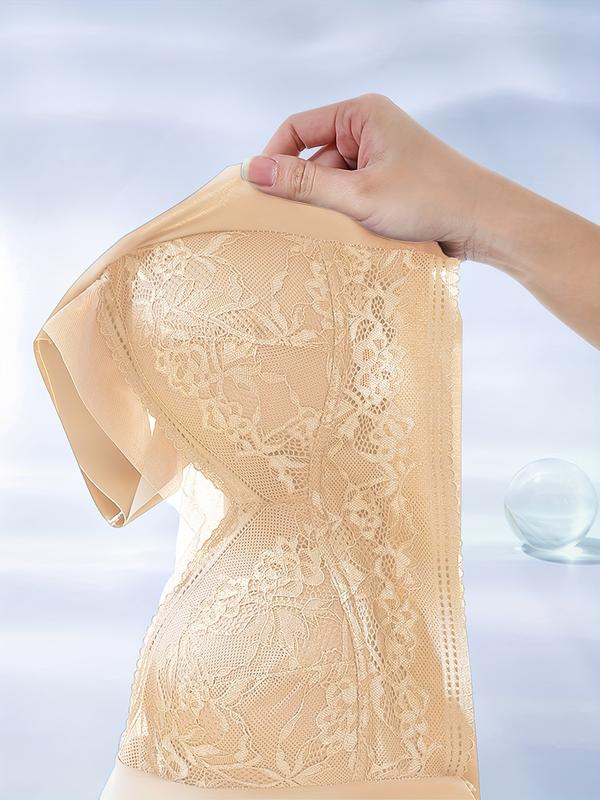 Floral Lace T-Shirt Bras for Women - Breathable and Comfortable Push-Up Bralettes | Lightly Lined, Wire-Free Support for Everyday Wear 3