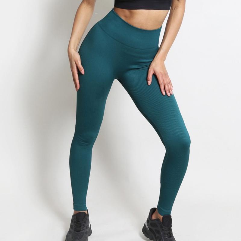 Women’s Ribbed high waist Sports leggings, stylish outerwear, Pants for Gym workout, Ribbed Leggings jigging leggings  pockets 1